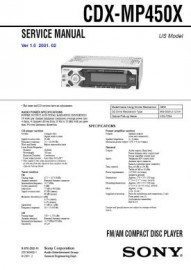 CDX-MP450X Service Manual