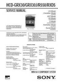 HCD-GRX30J Service Manual