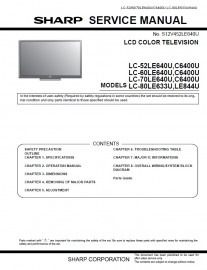 LC-70LE640U Service Manual